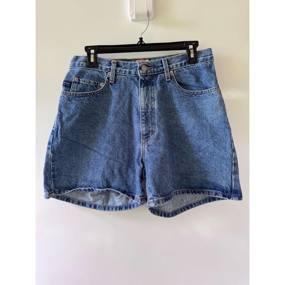 Pepe Jeans London Vintage High Waisted Denim Shorts Blue Medium Wash Womens 30